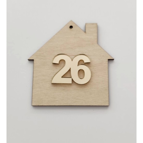 Σπιτάκι διακοσμητικό 9cm ξύλινο & Plexiglass 2026 # 17 Σπιτάκι διακοσμητικό 9cm ξύλινο & Plexiglass 2026 # 17