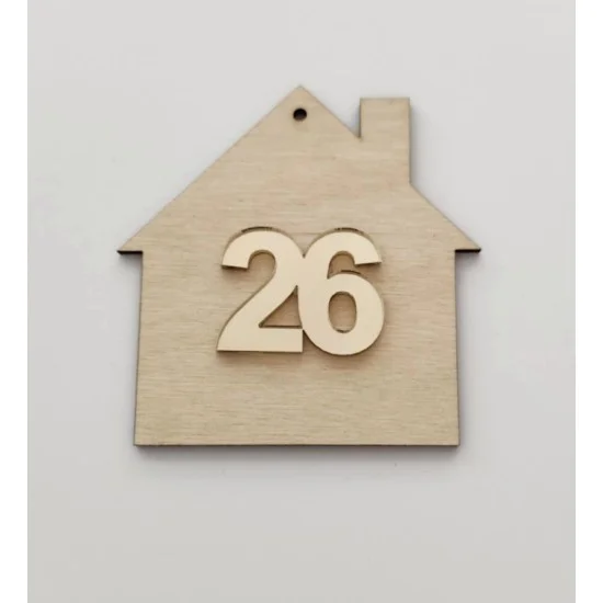 Σπιτάκι διακοσμητικό 9cm ξύλινο & Plexiglass 2026 # 17 