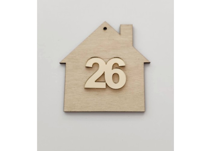 Σπιτάκι διακοσμητικό 9cm ξύλινο & Plexiglass 2026 # 17 Σπιτάκι διακοσμητικό 9cm ξύλινο & Plexiglass 2026 # 17