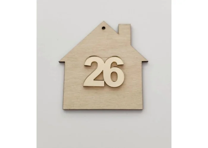 Σπιτάκι διακοσμητικό 9cm ξύλινο & Plexiglass 2026 # 17 