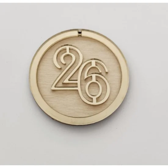 Γούρι από ξύλο και Plexiglass 2026 #9
