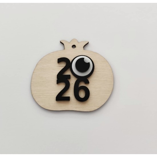 Ρόδι ξύλινο και Plexiglass 9cm 2026 #17 Ρόδι ξύλινο και Plexiglass 9cm 2026 #17