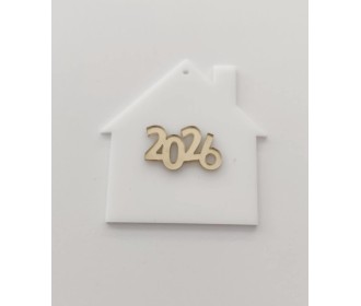 Σπιτάκι διακοσμητικό 9cm Plexiglass 2026 # 6  Σπιτάκι διακοσμητικό 9cm Plexiglass 2026 # 6