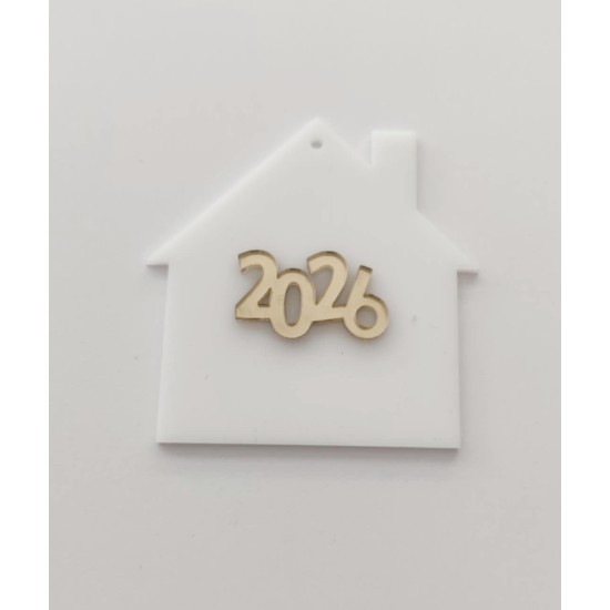 Σπιτάκι διακοσμητικό 9cm Plexiglass 2026 # 6 