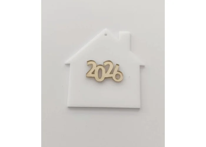 Σπιτάκι διακοσμητικό 9cm Plexiglass 2026 # 6 