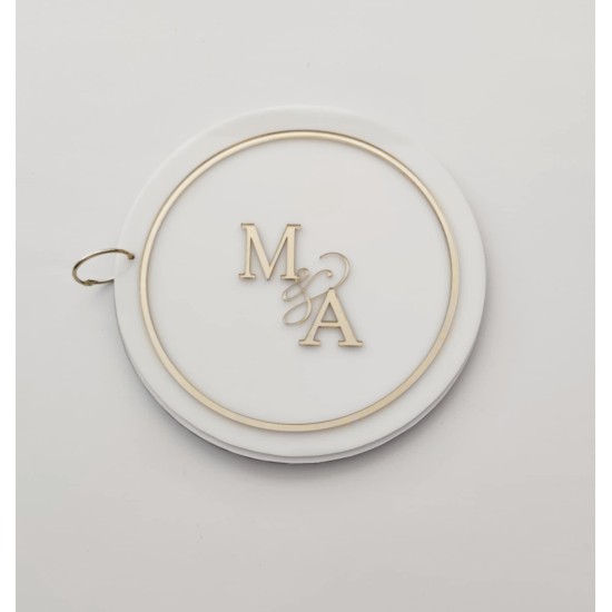 Plexiglass Βιβλίο Ευχών Κύκλος με μονογράμματα 27cm 15φύλλα ( 30 σελίδες) Plexiglass Βιβλίο Ευχών Κύκλος με μονογράμματα 27cm 15φύλλα ( 30 σελίδες)