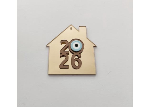 Plexiglass Γούρι Σπιτάκι 9cm 2026 #5