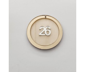 Γούρι από ξύλο και Plexiglass 2026 #6