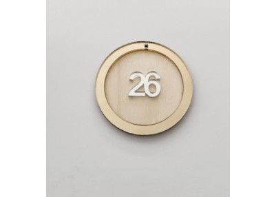 Γούρι από ξύλο και Plexiglass 2026 #6