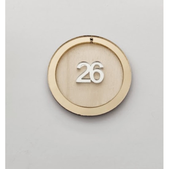 Γούρι από ξύλο και Plexiglass 2026 #6