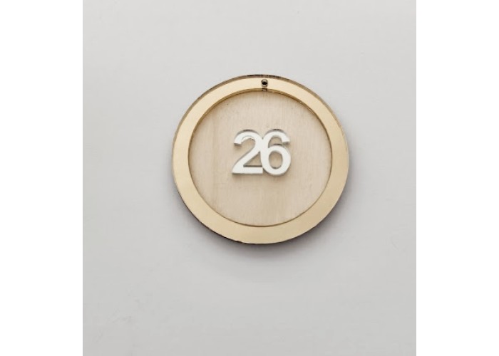 Γούρι από ξύλο και Plexiglass 2026 #6