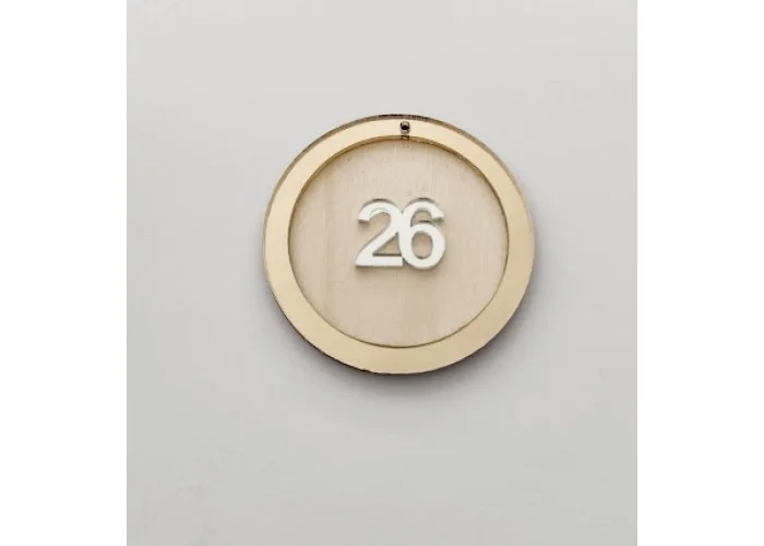 Γούρι από ξύλο και Plexiglass 2026 #6