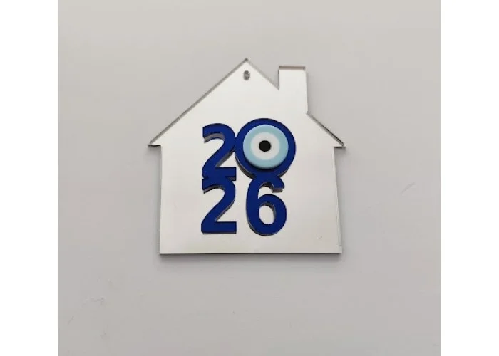 Plexiglass Γούρι Σπιτάκι 9cm 2026 #5