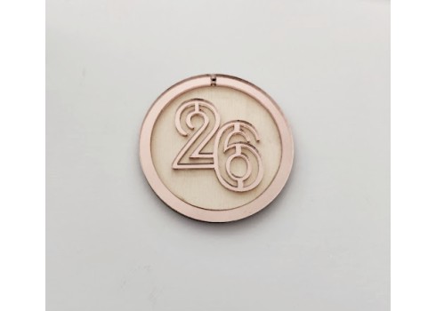 Γούρι από ξύλο και Plexiglass 2026 #9