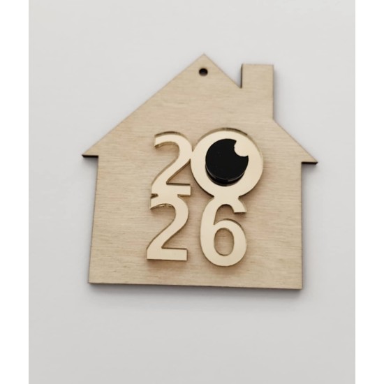 Σπιτάκι Ξύλινο Plexiglass 9cm 2026 #5 Σπιτάκι Ξύλινο Plexiglass 9cm 2026 #5