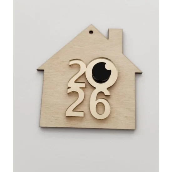 Σπιτάκι Ξύλινο Plexiglass 9cm 2026 #5