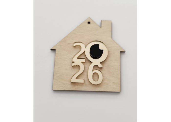 Σπιτάκι Ξύλινο Plexiglass 9cm 2026 #5 Σπιτάκι Ξύλινο Plexiglass 9cm 2026 #5