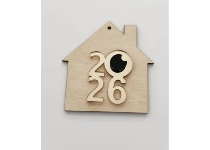 Σπιτάκι Ξύλινο Plexiglass 9cm 2026 #5