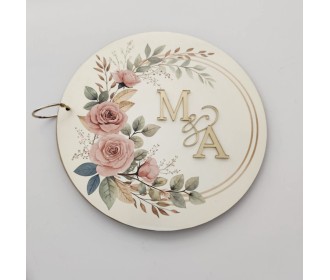 Βιβλίο Ευχών ξύλινο με έγχρωμη εκτύπωση και plexiglass μονογράμματα 27cm με 15φύλλα ( 30 Σελίδες)  #5 Βιβλίο Ευχών ξύλινο με έγχρωμη εκτύπωση και plexiglass μονογράμματα 27cm με 15φύλλα ( 30 Σελίδες)  #5