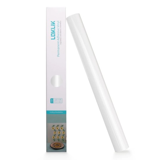 Permanent Adhesive Vinyl Glossy White 30.5x180cm Permanent Adhesive Vinyl Glossy White 30.5x180cm