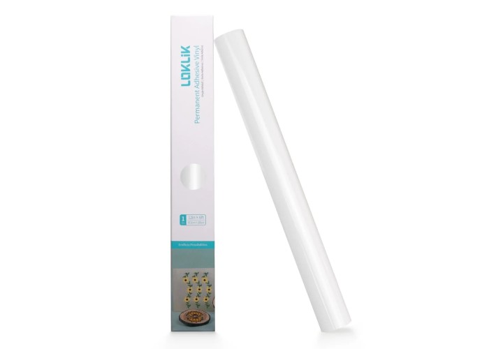 Permanent Adhesive Vinyl Glossy White 30.5x180cm 