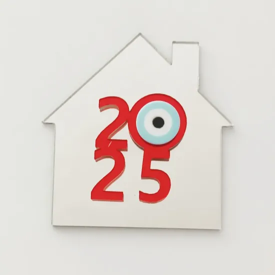 Plexiglass Γούρι Σπιτάκι 9cm 2026 #5 Plexiglass Γούρι Σπιτάκι 9cm 2026 #5
