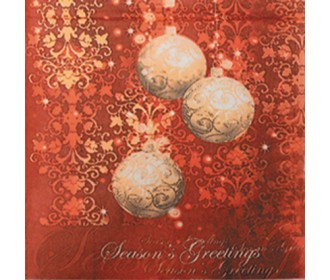 Χαρτοπετσέτα decoupage 33x33cm χριστ. μπάλες   Χαρτοπετσέτα decoupage 33x33cm χριστ. μπάλες