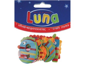 Ξύλινοι αριθμοί-ζωάκια 10τεμ Luna Ξύλινοι αριθμοί-ζωάκια 10τεμ Luna