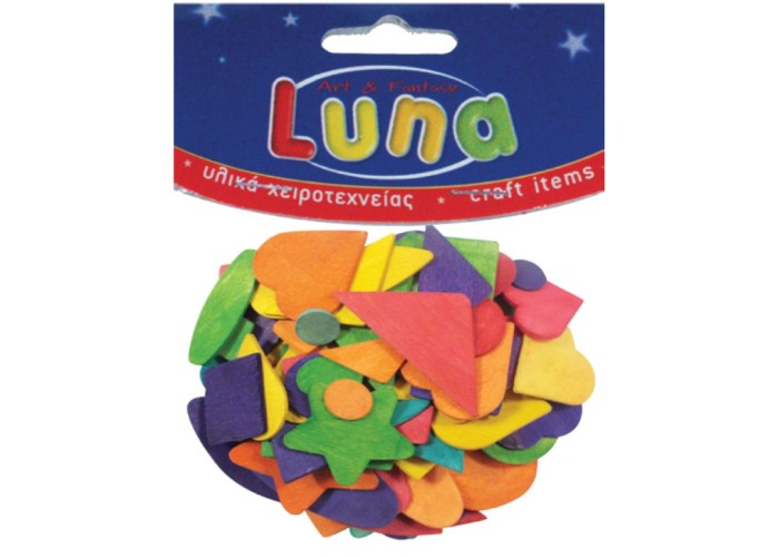 Ξύλινα χρωματιστά σχήματα 80τεμ Luna