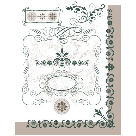 Σφραγίδα ακρυλική vintage flourish 