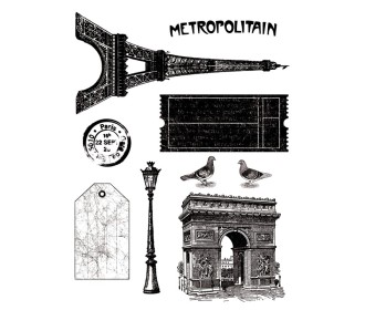Σφραγίδα ακρυλική Paris vintage Σφραγίδα ακρυλική Paris vintage
