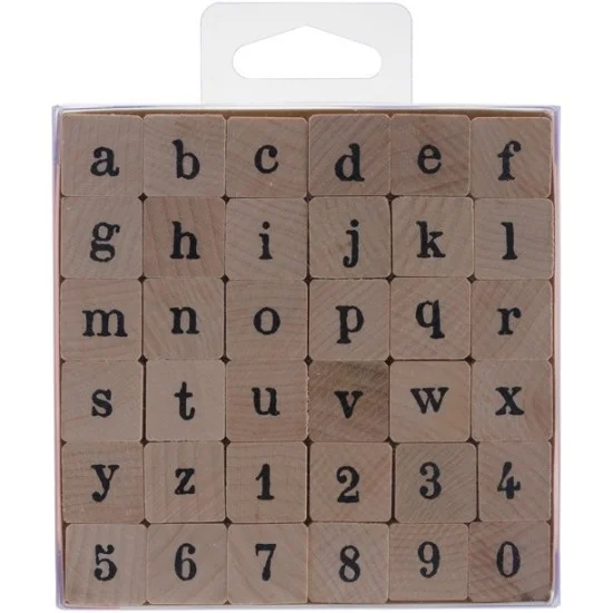 Σφραγίδες ,σετ abc#2 numbers 1,5cm x1,5cm x 3cm 36τεμ