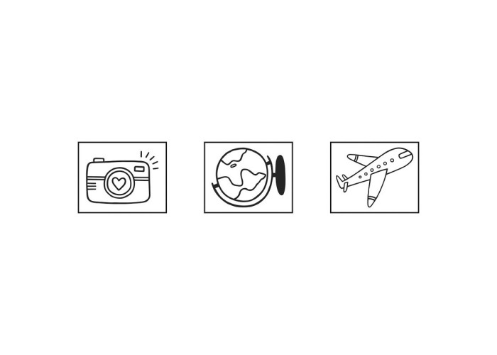 Σφραγίδες ,σετ travel 2cm x 2.5cm 3τεμ Σφραγίδες ,σετ travel 2cm x 2.5cm 3τεμ