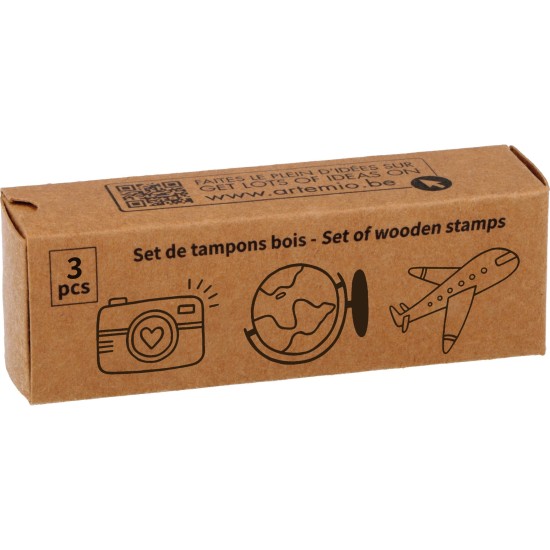 Σφραγίδες ,σετ travel 2cm x 2.5cm 3τεμ Σφραγίδες ,σετ travel 2cm x 2.5cm 3τεμ