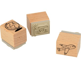 Σφραγίδες ,σετ travel  2cm x 2.5cm 3τεμ Σφραγίδες ,σετ travel  2cm x 2.5cm 3τεμ