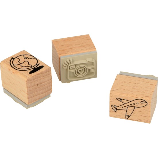 Σφραγίδες ,σετ travel 2cm x 2.5cm 3τεμ Σφραγίδες ,σετ travel 2cm x 2.5cm 3τεμ