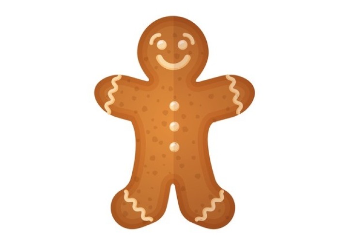 Gingerbread Man εκτύπωση σε ξύλο