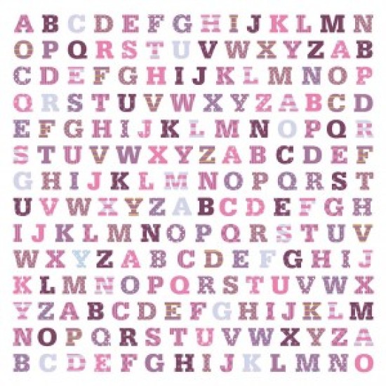 Χαρτόνι Scrapbooking ABC girl 30cm x30cm Χαρτόνι Scrapbooking ABC girl 30cm x30cm