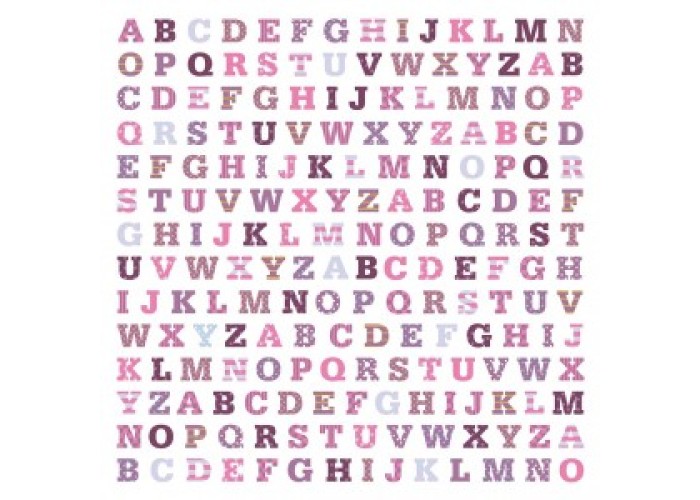 Χαρτόνι Scrapbooking ABC girl 30cm x30cm Χαρτόνι Scrapbooking ABC girl 30cm x30cm