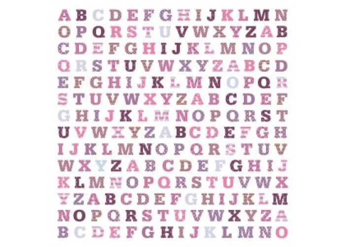 Χαρτόνι Scrapbooking ABC girl  30cm x30cm