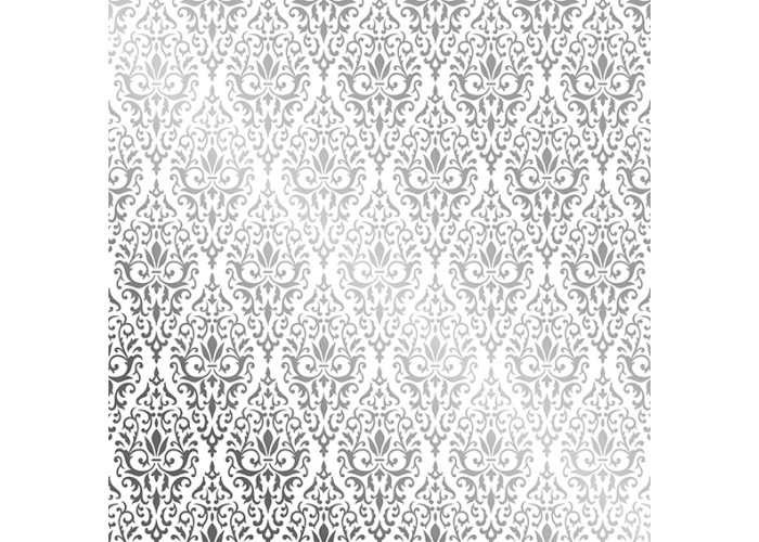 Ημιδιάφανο χαρτί (tracing paper) με μεταλλικές λεπτομέρειες ασημί (damask)
