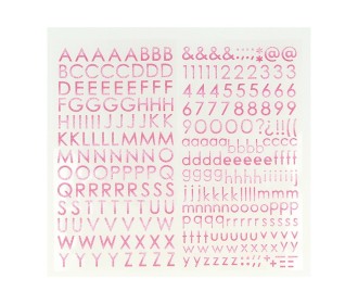 Αυτοκόλλητα γράμματα ροζ γκλίτερ