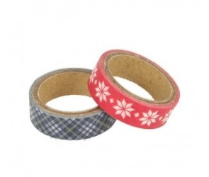 Αυτοκόλλητες διακοσμητικές ταινίες Χριστουγεννιατικες 2τεμ 5m x15mm