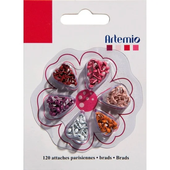 Mini Brads 3mm 120τεμ - κόκκινο 