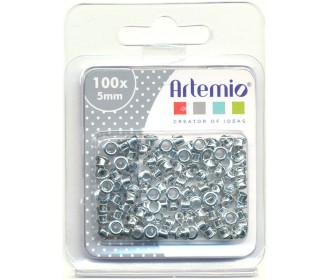 Τρουκς ασημί 100τεμ 5mm