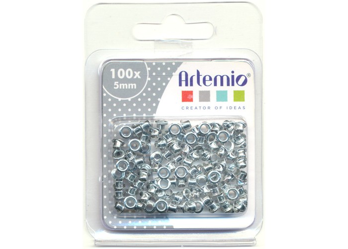 Τρουκς ασημί 100τεμ 5mm Τρουκς ασημί 100τεμ 5mm