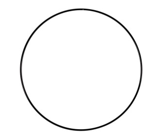 Μεταλλικό στεφάνι μαύρο 30cm 3mm Μεταλλικό στεφάνι μαύρο 30cm 3mm