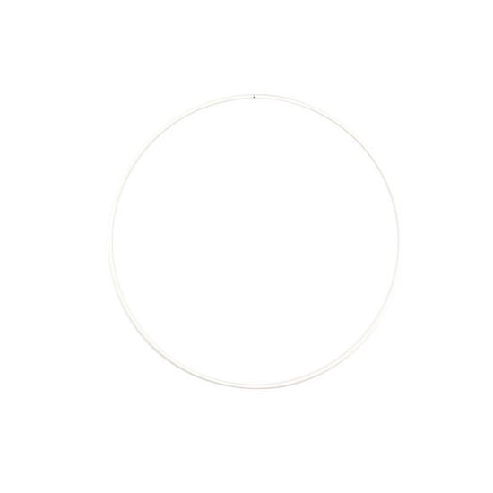 Μεταλλικό Στεφάνι Λευκό 25cm 3mm Μεταλλικό Στεφάνι Λευκό 25cm 3mm