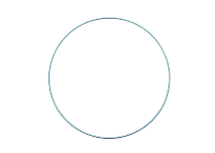 Μεταλλικό στεφάνι τιρκουάζ 25cm 3mm