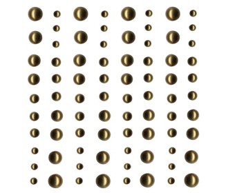 Αυτοκόλλητες Πέρλες Χρυσές ματ 80τεμ Αυτοκόλλητες Πέρλες Χρυσές ματ 80τεμ